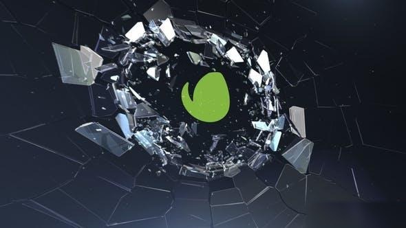 Videohive Simple Broken Glass Logo Logo Stings template preview