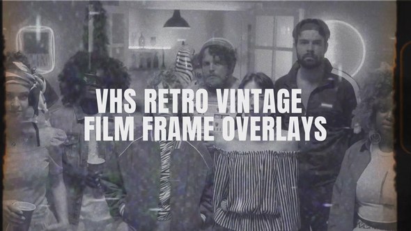Videohive VHS Retro Vintage Film Frame Overlays Elements template preview
