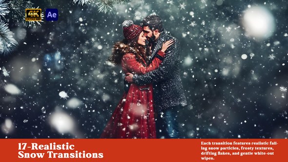 Videohive 17 Realistic Snow Transition Elements template preview