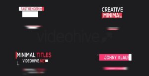 Videohive 20 Minimal Titles 17222097 Titles template preview