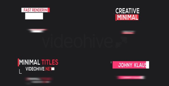 Videohive 20 Minimal Titles 17222097 Titles template preview