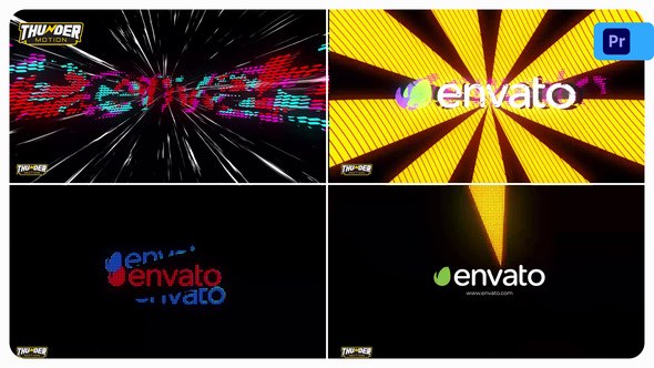 Multiverse Glitch Logo Reveal Premiere Pro template preview