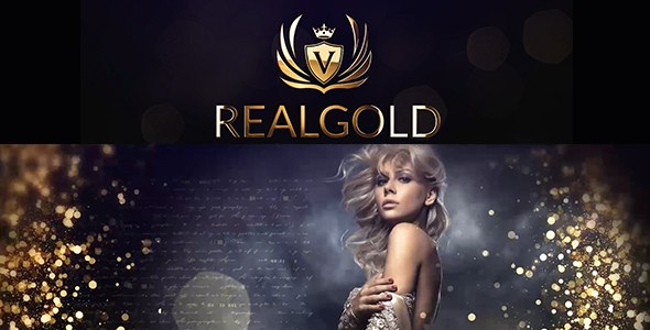 Videohive Real Gold Slideshow Video Displays template preview