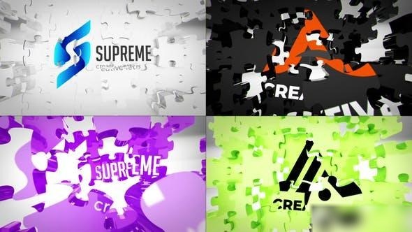Videohive 3D Puzzle Logo Reveal Logo Stings template preview