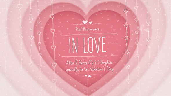 In Love Video Displays template preview