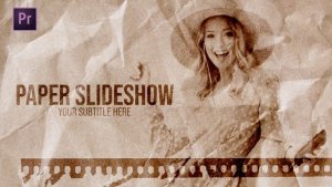 Paper Slideshow | Stop Motion Premiere Pro template preview