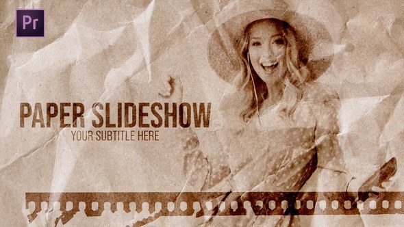 Paper Slideshow | Stop Motion Premiere Pro template preview