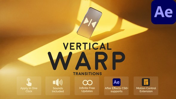 Videohive Vertical Warp Transitions for After Effects Elements template preview