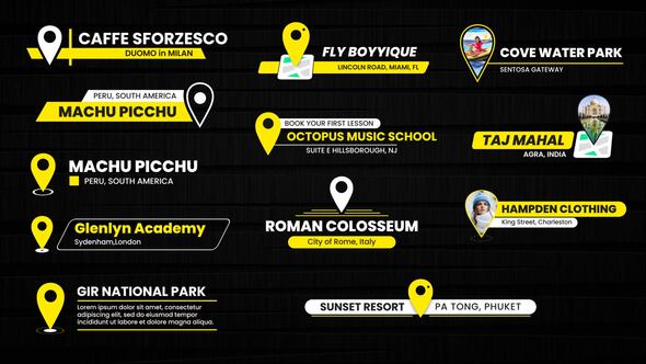 Videohive GPS & Location Lower Thirds Elements template preview