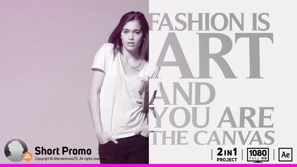 Videohive Short Fashion Promo Video Displays template preview