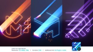 Videohive Laser Cut Logo Reveal Logo Stings template preview