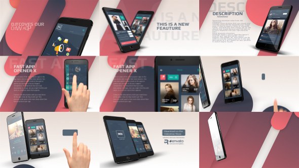 Fast App Promo Video Displays template preview