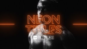 Videohive Neon Titles 55523540 Titles template preview