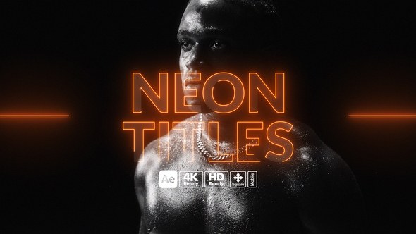 Videohive Neon Titles 55523540 Titles template preview