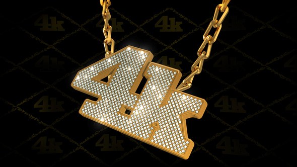 Videohive Hip-Hop Style Bling-Bling 3D Pendant on Chain Logo Stings template preview