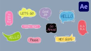 Videohive Hand Drawn Speech Bubble | After Effects Titles template preview