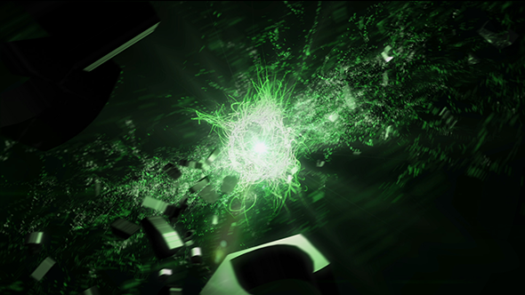 Epic Particles 3D Logo Formation Reveal Video Displays template preview