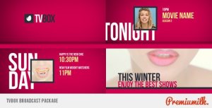 TVBOX Broadcast Package Video Displays template preview