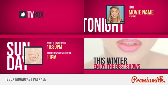 TVBOX Broadcast Package Video Displays template preview