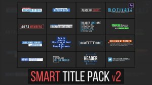Videohive Smart Title Pack v2 Titles template preview