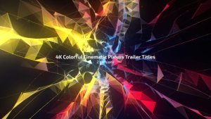 Videohive 4K Colorful Cinematic Plexus Trailer Titles (2 Versions) Titles template preview