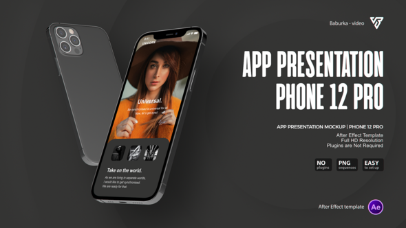 Videohive App Presentation Mockup | Phone 12 Pro Product Promo template preview