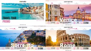 Travel Tour Promo Video Displays template preview