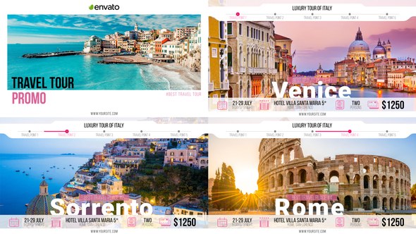 Travel Tour Promo Video Displays template preview