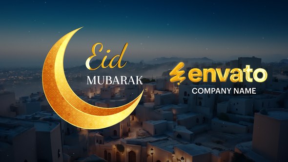 Videohive Eid Mubarak Logo Reveal Logo Stings template preview