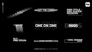 Videohive Modern Titles v4.0 | AE Titles template preview