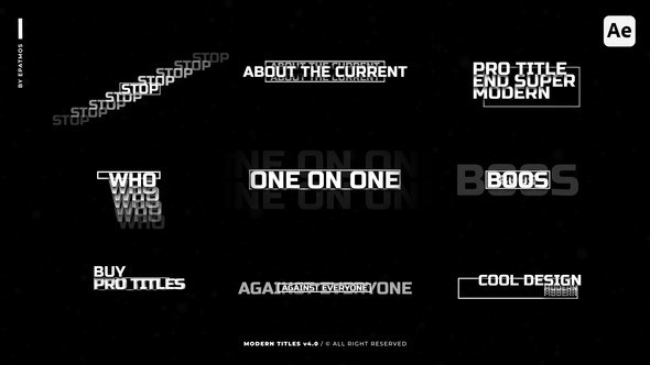 Videohive Modern Titles v4.0 | AE Titles template preview