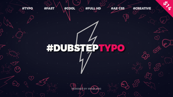 Dubstep Typography (opener) Video Displays template preview