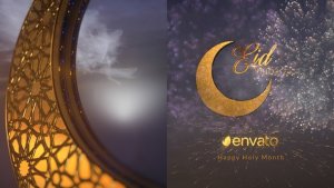 Videohive 3D Eid Greetings Logo Intro Logo Stings template preview