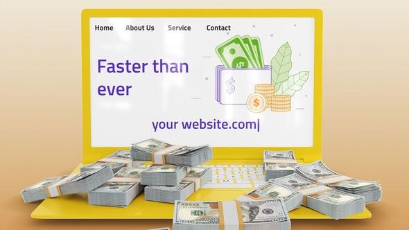 Videohive Notebook Money Logo Logo Stings template preview
