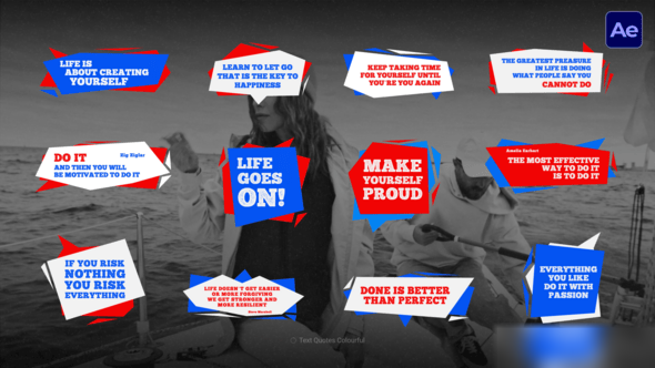 Videohive Text Quotes Colourful  AE Titles template preview