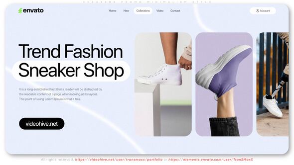 Videohive Sneakers Promo Minimalism Style Product Promo template preview