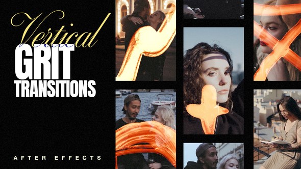 Videohive Vertical Grit Transitions for After Effects Elements template preview