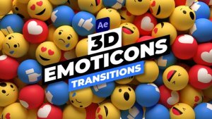 Videohive 3D Emoticons Transitions Elements template preview
