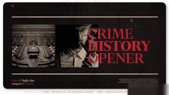 Videohive Crime Story Slideshow Openers template preview
