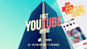 Videohive Youtube Fast Intro 4 Openers template preview