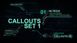 Videohive Callouts set 1 hi-tech Infographics template preview
