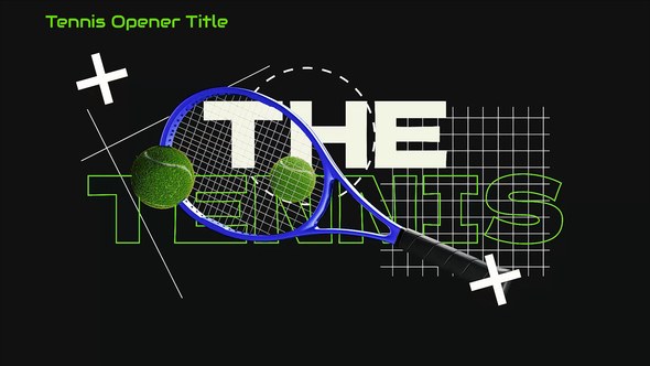 Videohive Tennis Ball Opener With Text Openers template preview