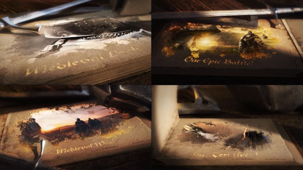 Videohive Ancient Battle Book Video Displays template preview