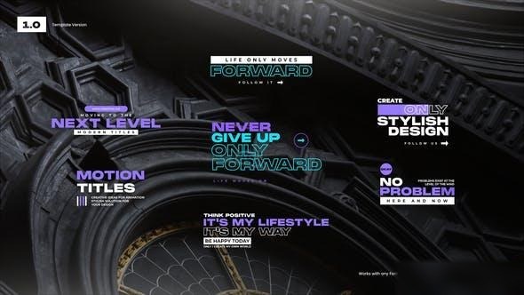 Videohive Motion Titles Package Openers template preview