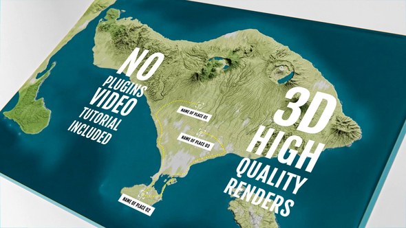 Videohive 3D Physical Map - Bali / Indonesia Elements template preview