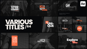 Videohive Various Titles 64 Titles template preview
