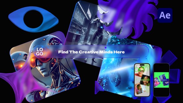 Videohive Gradient Glass Search Identity Reveal Openers template preview