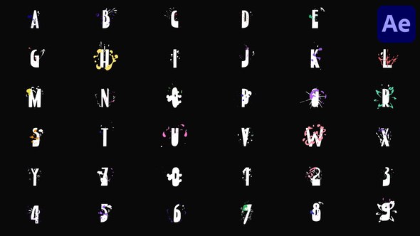 Videohive Cartoon Animated Alphabet for After Effects Elements template preview