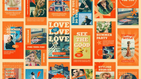 Videohive Retro Instagram Stories Product Promo template preview