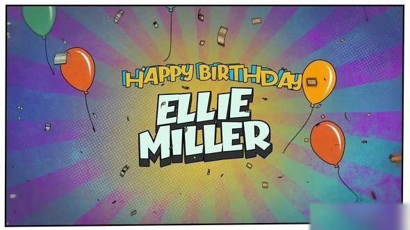 Videohive Comic Birthday Wishes Openers template preview